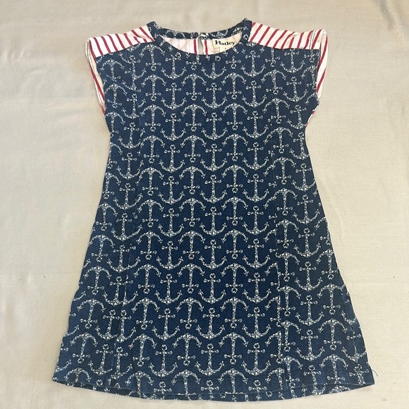 Hatley Navy Anchor Dress with Red Stripes - Picture 1 of 3